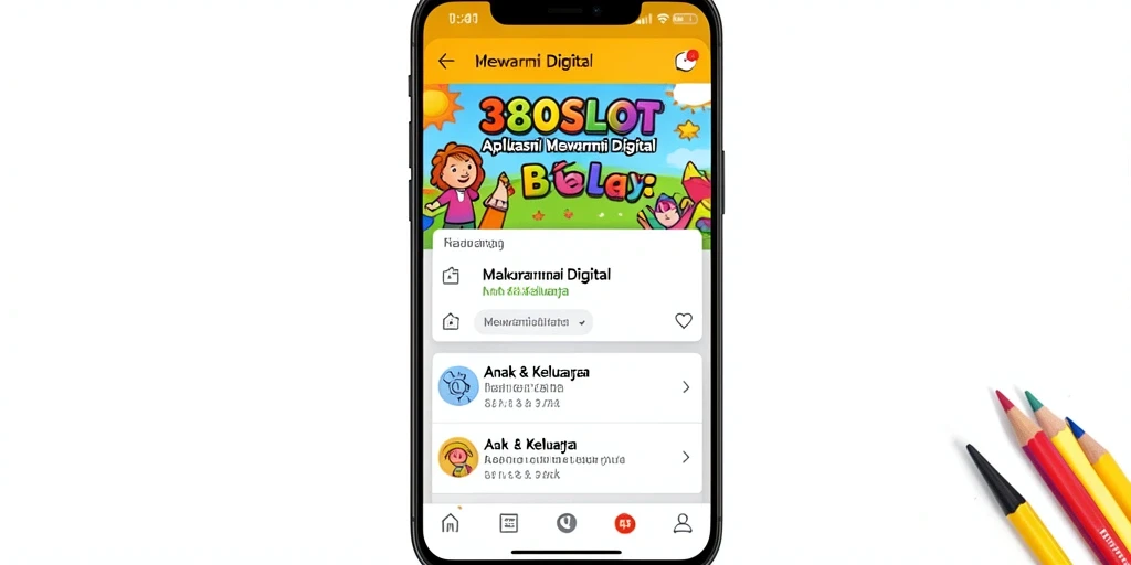 Tampilan antarmuka aplikasi Mewarnai Digital 380SLOT yang menarik dan berwarna-warni.