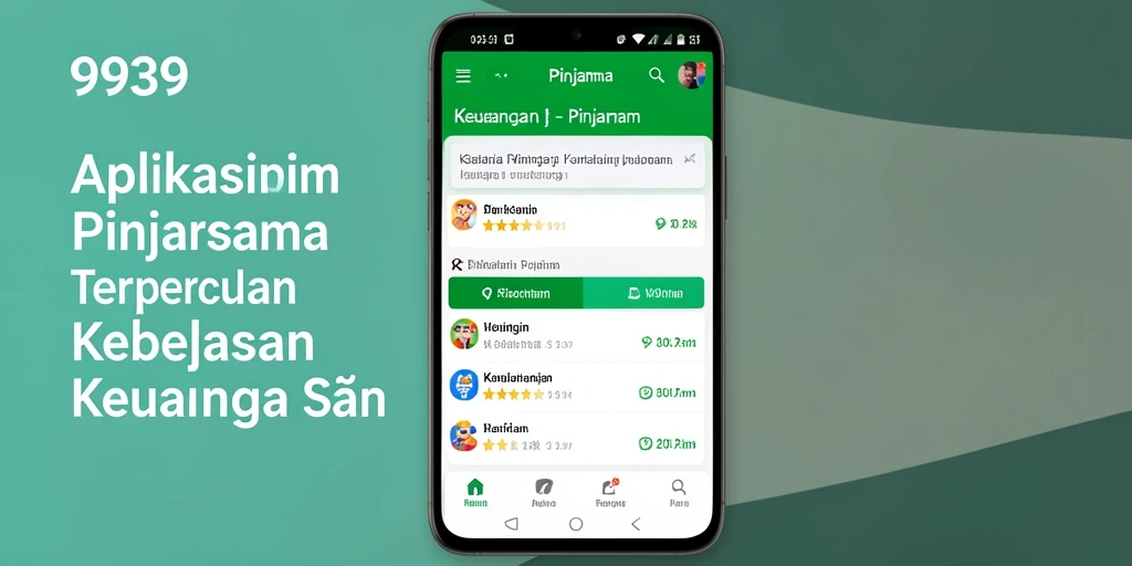 Tampilan antarmuka aplikasi 9939 yang user-friendly dan fitur Pinjaman.