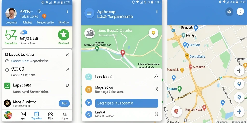 Tampilan antarmuka aplikasi Lacak Lokasi API36 yang intuitif dan user-friendly.