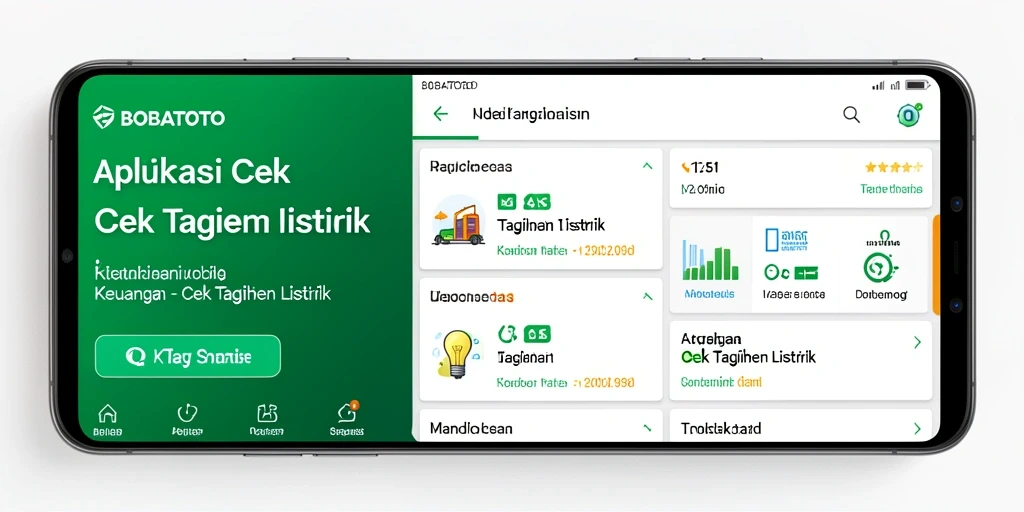 Antarmuka BOBATOTO yang mudah digunakan untuk cek tagihan listrik.
