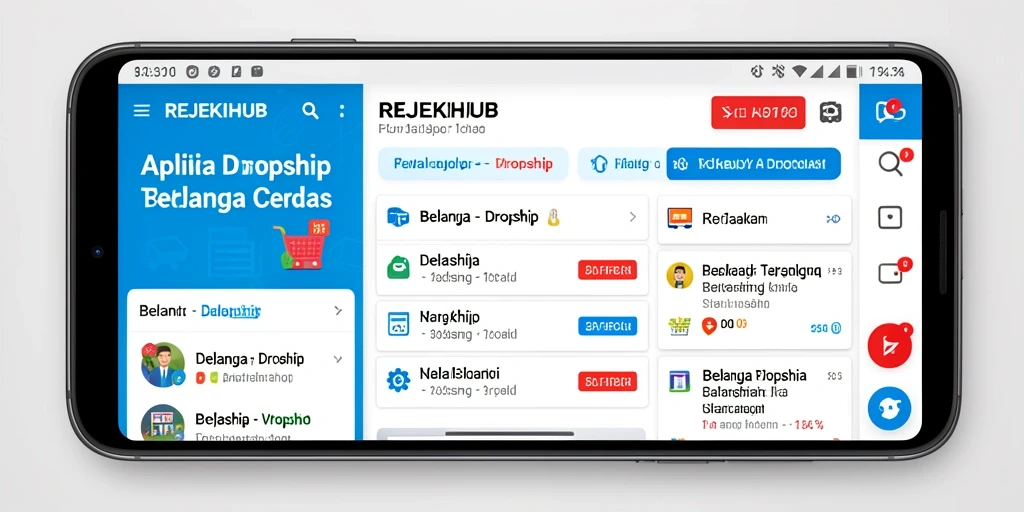 Tampilan antarmuka aplikasi REJEKIHUB yang menarik dan fungsional.