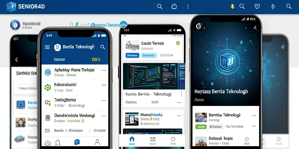 Tampilan antarmuka SENIOR4D yang informatif dan menarik.