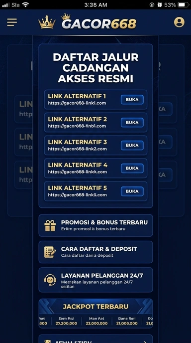 Tampilan link alternatif gacor668