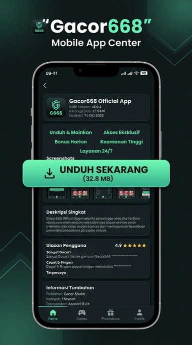 Tampilan halaman APK gacor668