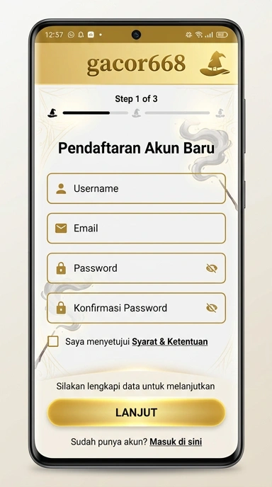 Tampilan halaman daftar gacor668